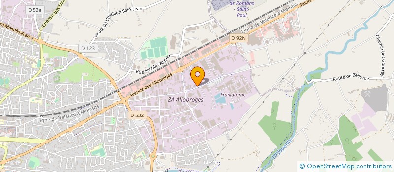 localisation de l'entreprise SCI LAVOISIER  ROMANS-SUR-ISERE