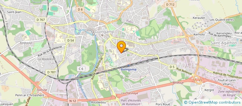 localisation de l'entreprise SCI LAVOISIER  GUINGAMP