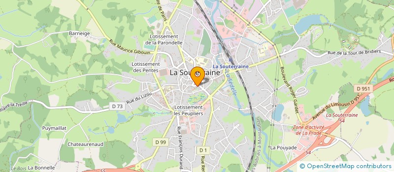 localisation de l'entreprise SCI LAVOYE à LA SOUTERRAINE