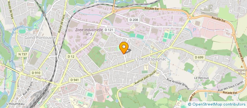 localisation de l'entreprise SCI LAZ  L'ISLE-D'ESPAGNAC