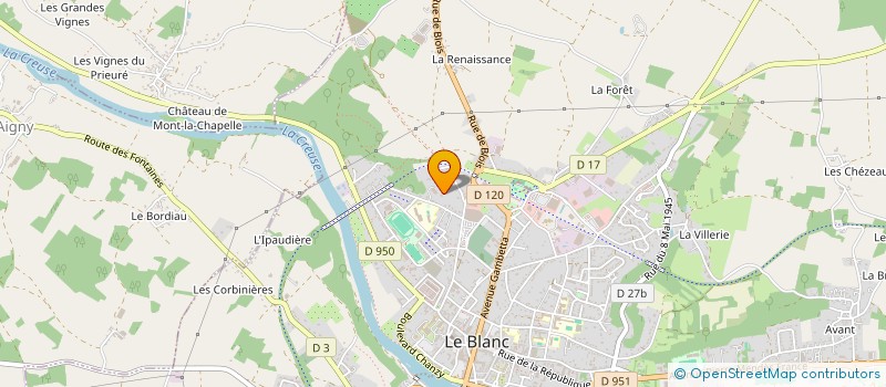 localisation de l'entreprise SCI LAZARDENT  LE BLANC