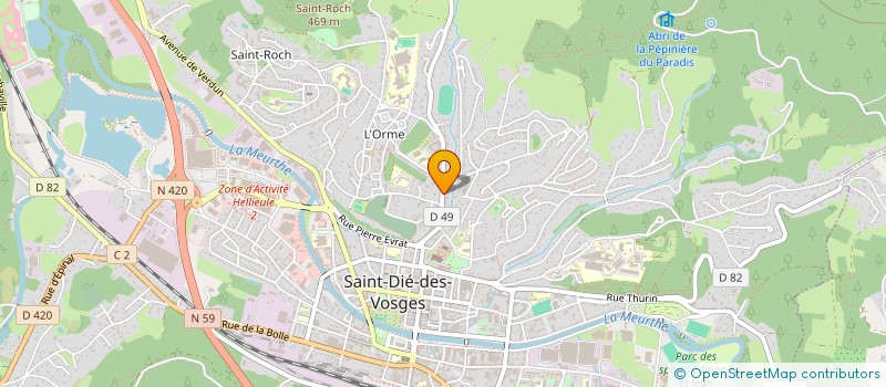 localisation de l'entreprise SCI LAZURA à SAINT-DIE-DES-VOSGES