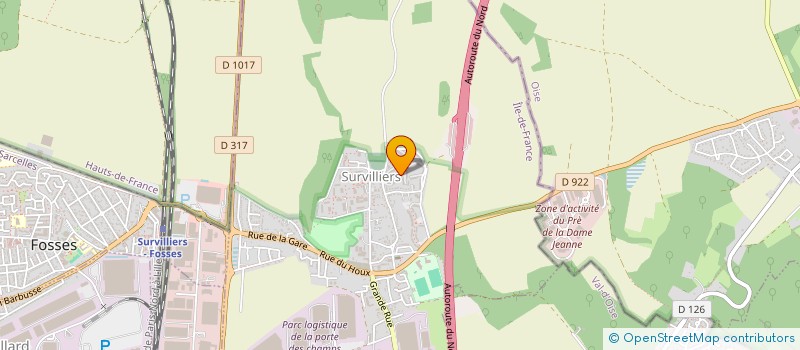 localisation de l'entreprise SCI LB  SURVILLIERS