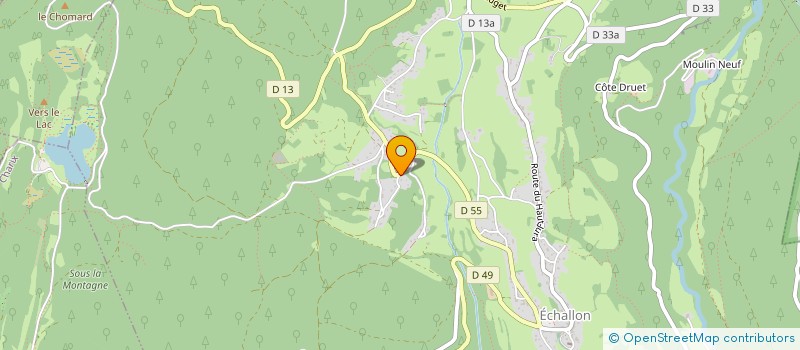 localisation de l'entreprise SCI LB2M IMMO  ECHALLON