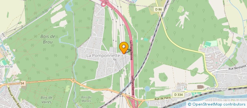 localisation de l'entreprise SCI LBV  POMPONNE