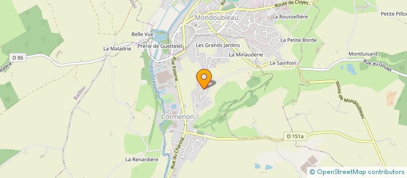 localisation de l'entreprise SCI LCCR  CORMENON