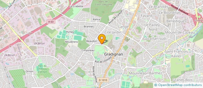 localisation de l'entreprise SCI LCE  GRADIGNAN