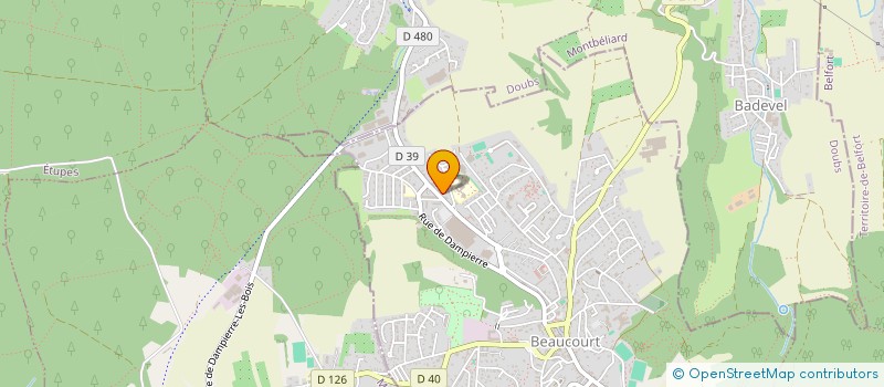 localisation de l'entreprise SCI LCF à BEAUCOURT