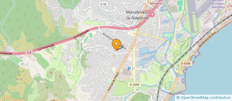 localisation de l'entreprise SCI LCF RIVIERA à MANDELIEU-LA-NAPOULE