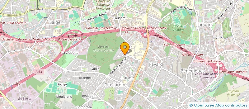 localisation de l'entreprise SCI LCJP à GRADIGNAN