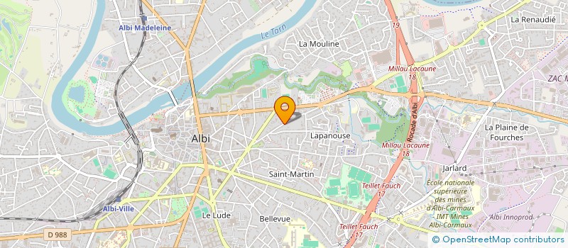 localisation de l'entreprise SCI LCK3 à ALBI