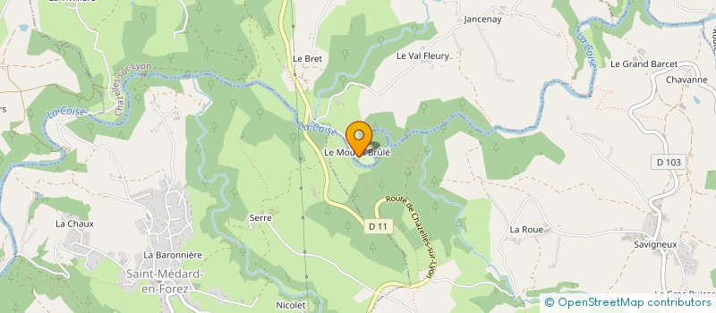 localisation de l'entreprise SCI LCVH  CHAZELLES-SUR-LYON