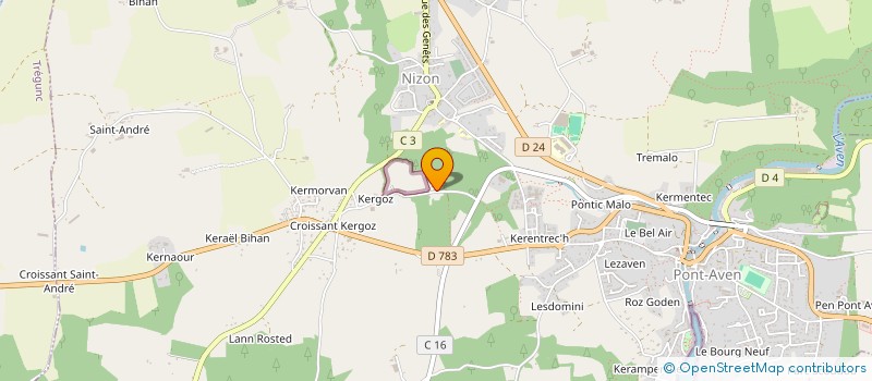 localisation de l'entreprise SCI LD-B  PONT AVEN