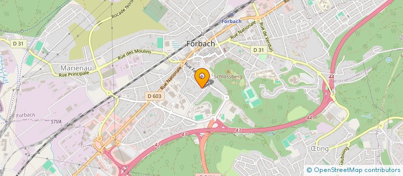 localisation de l'entreprise SCI LDA  FORBACH