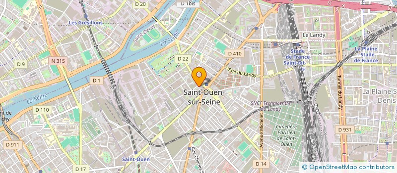 localisation de l'entreprise SCI LE 1 RUE JULES GUESDE  SAINT-OUEN-SUR-SEINE