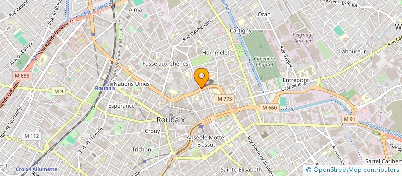 localisation de l'entreprise SCI LE 204 AVENUE DES NATIONS UNIES  ROUBAIX