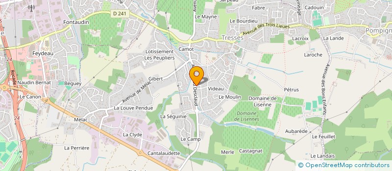 localisation de l'entreprise SCI LE  TRESSES