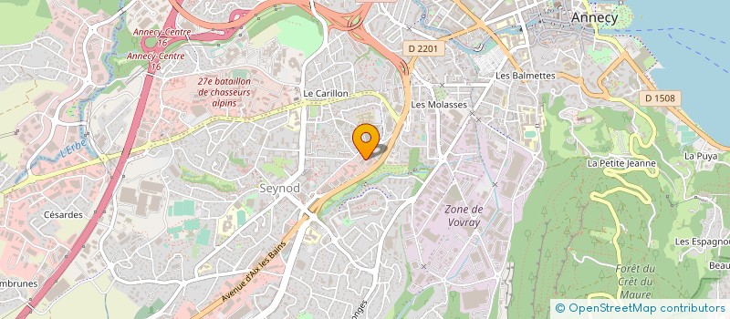 localisation de l'entreprise SCI LE BACCARAT à ANNECY