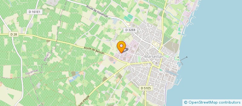 localisation de l'entreprise SCI LE BAGNAS à MARSEILLAN