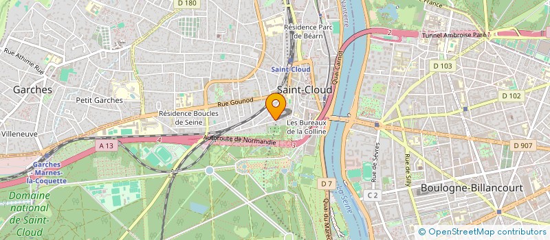 localisation de l'entreprise SCI LE BANC ROYAL à SAINT-CLOUD