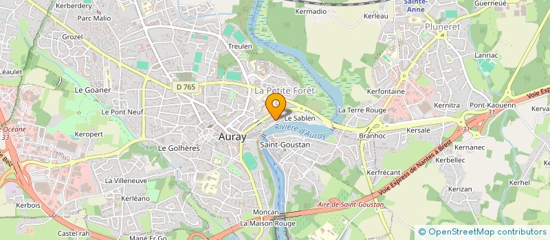 localisation de l'entreprise SCI LE BAR à AURAY