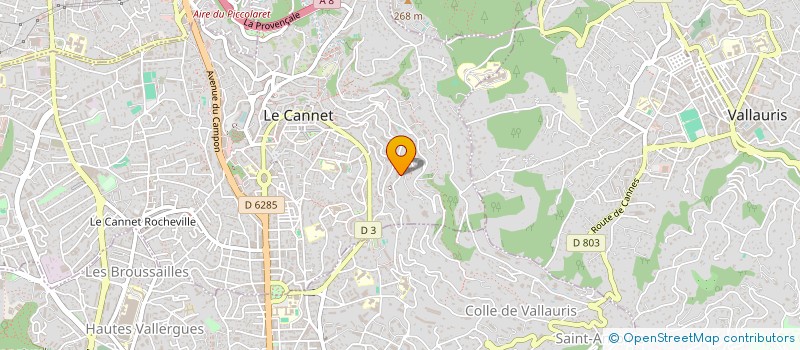 localisation de l'entreprise SCI LE BARDANDEL à LE CANNET