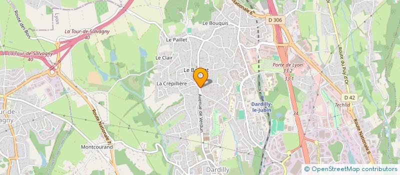 localisation de l'entreprise SCI LE BARRIOT  DARDILLY