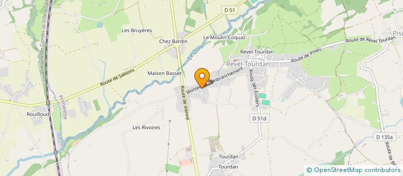 localisation de l'entreprise SCI LE BASCULEUR  REVEL-TOURDAN