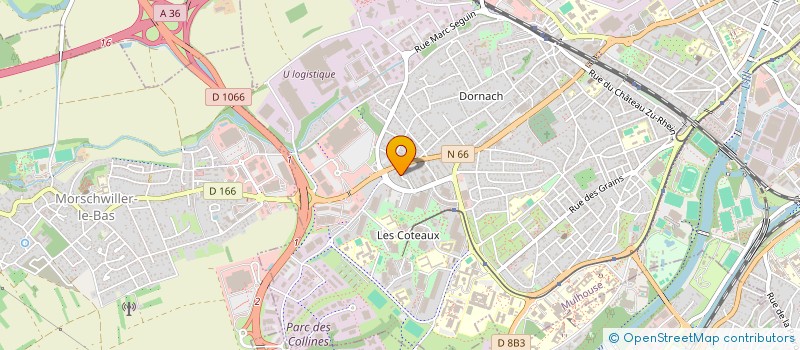 localisation de l'entreprise SCI LE BASSIN ARTISANAL  MULHOUSE