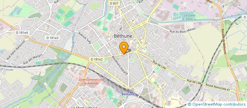 localisation de l'entreprise SCI LE BATEAU LAVOIR  BETHUNE