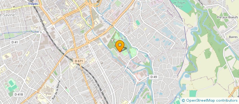 localisation de l'entreprise SCI LE BE  TROYES