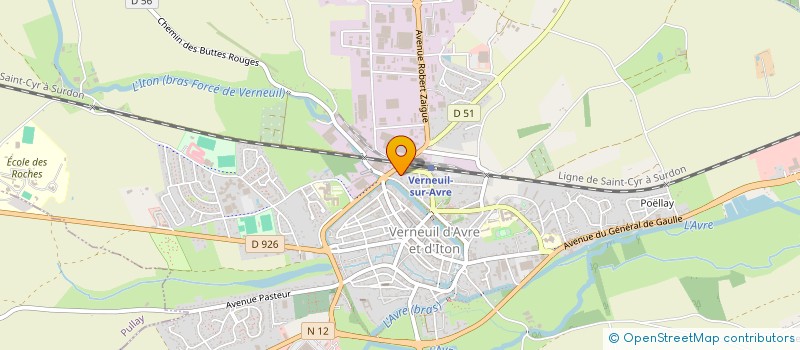 localisation de l'entreprise SCI LE BEAUCHAMP  VERNEUIL D'AVRE ET D'ITON