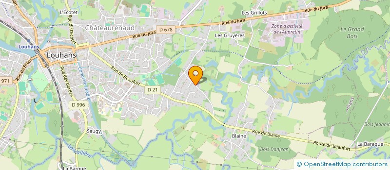 localisation de l'entreprise SCI LE BEAUFORT à LOUHANS