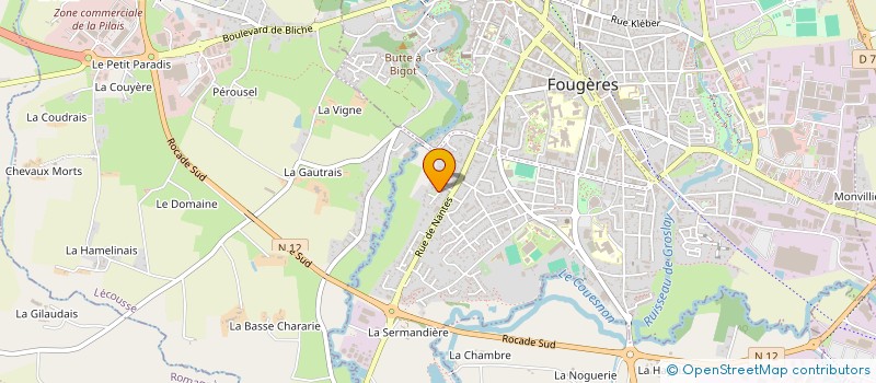 localisation de l'entreprise SCI LE BEAUMANOIR  FOUGERES