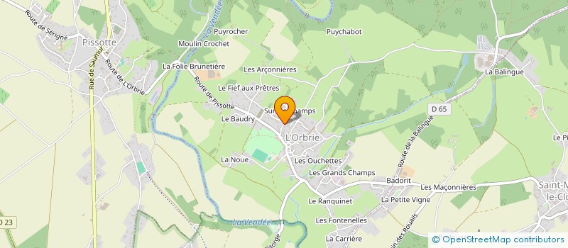 localisation de l'entreprise SCI LE BEAUVOIR  L'ORBRIE