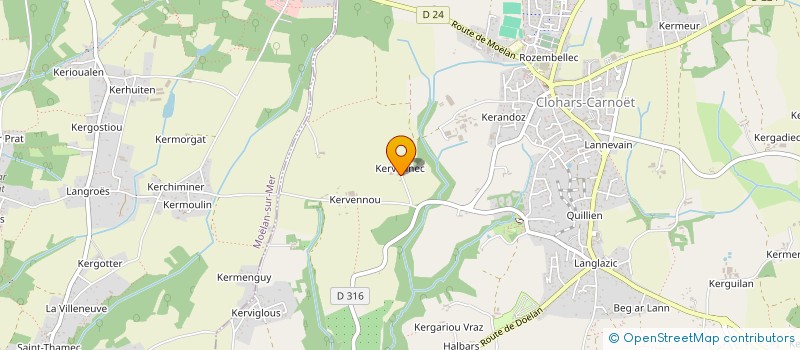 localisation de l'entreprise SCI LE BECHENNEC  CLOHARS-CARNOET