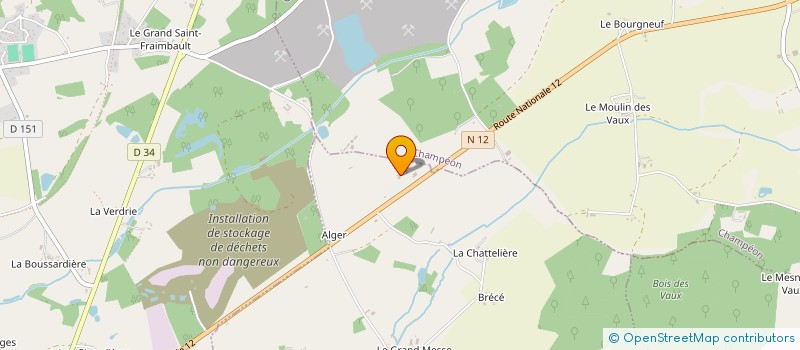 localisation de l'entreprise SCI LE BERRY  LA BAZOGE-MONTPINCON