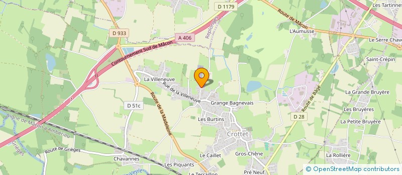 localisation de l'entreprise SCI LE BIEF  CROTTET