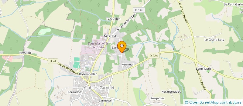 localisation de l'entreprise SCI LE BIGAUT  CLOHARS-CARNOET