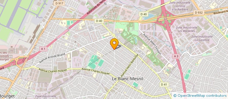 localisation de l'entreprise SCI LE BLANC MESNIL à LE BLANC-MESNIL