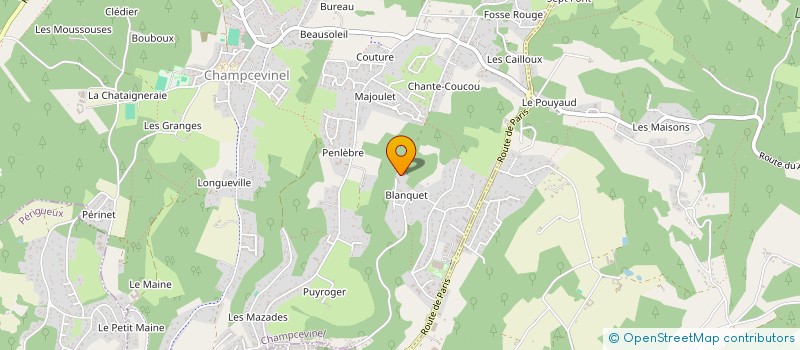 localisation de l'entreprise SCI LE BLANQUET  CHAMPCEVINEL