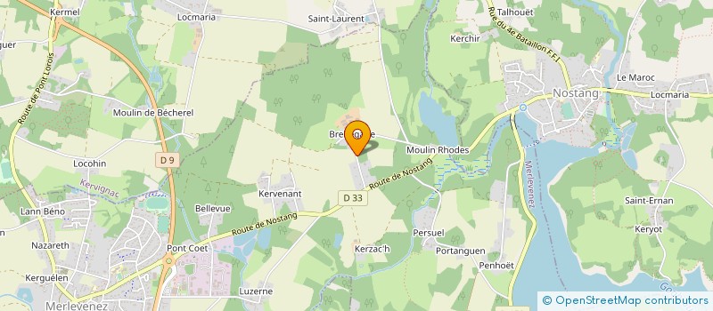 localisation de l'entreprise SCI LE BLIMEAU  MERLEVENEZ