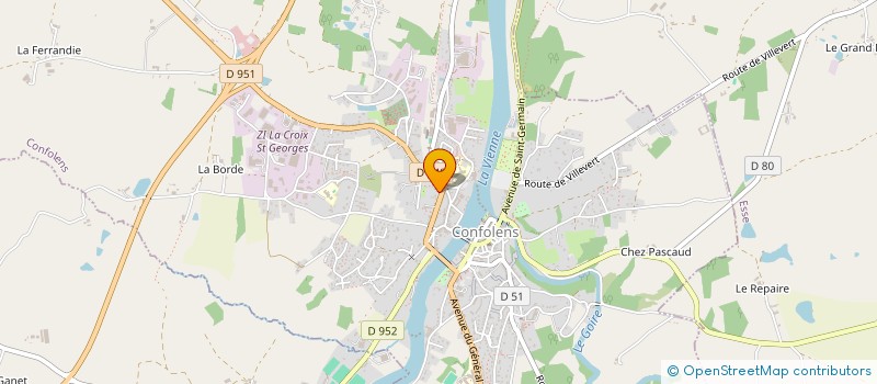 localisation de l'entreprise SCI LE BLOSSAC à CONFOLENS