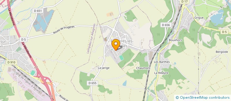 localisation de l'entreprise SCI LE BOIS  FRUGERES-LES-MINES