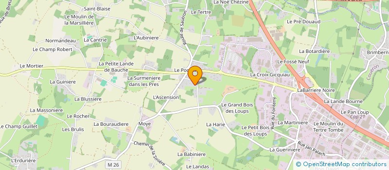 localisation de l'entreprise SCI LE BOIS DAVID à COUERON