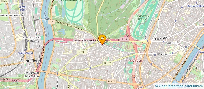 localisation de l'entreprise SCI LE BOIS DE MEUDON à BOULOGNE-BILLANCOURT