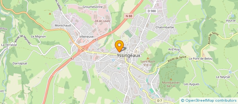 localisation de l'entreprise SCI LE BOIS DES DAMES  YSSINGEAUX