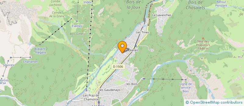 localisation de l'entreprise SCI LE BOIS DORE à CHAMONIX-MONT-BLANC