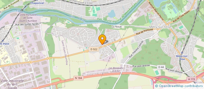 localisation de l'entreprise SCI LE BOIS DU DEFAI NORD  MERY-SUR-OISE