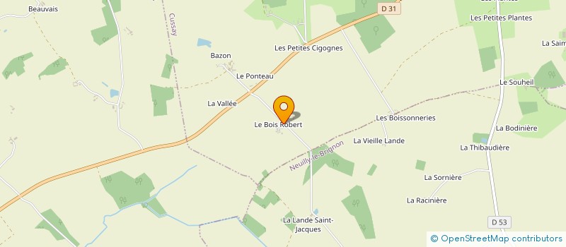 localisation de l'entreprise SCI LE BOIS ROBERT  CUSSAY